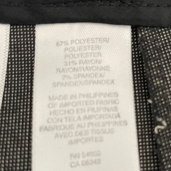 Jones NY Collection Stretch Wide Leg Mid Rise Poly Blend Pants Black Grey Sz 4 - Picture 12 of 13